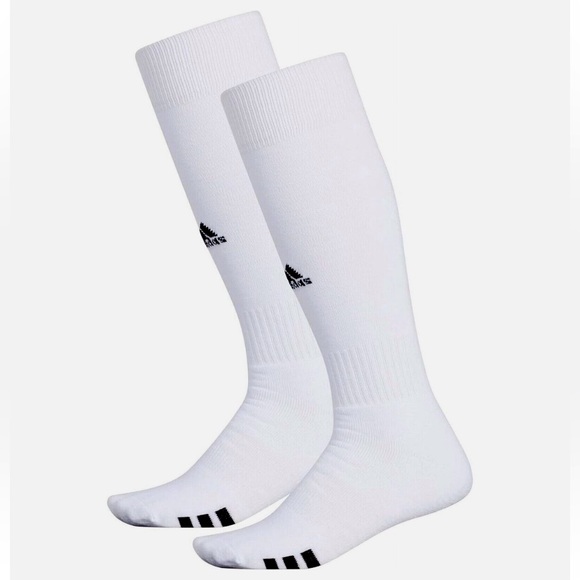 Youth Adidas Aeroready, White, Over The Calf Socks, Value 2 Pack, S, 13C-4Y, NEW - Picture 1 of 6